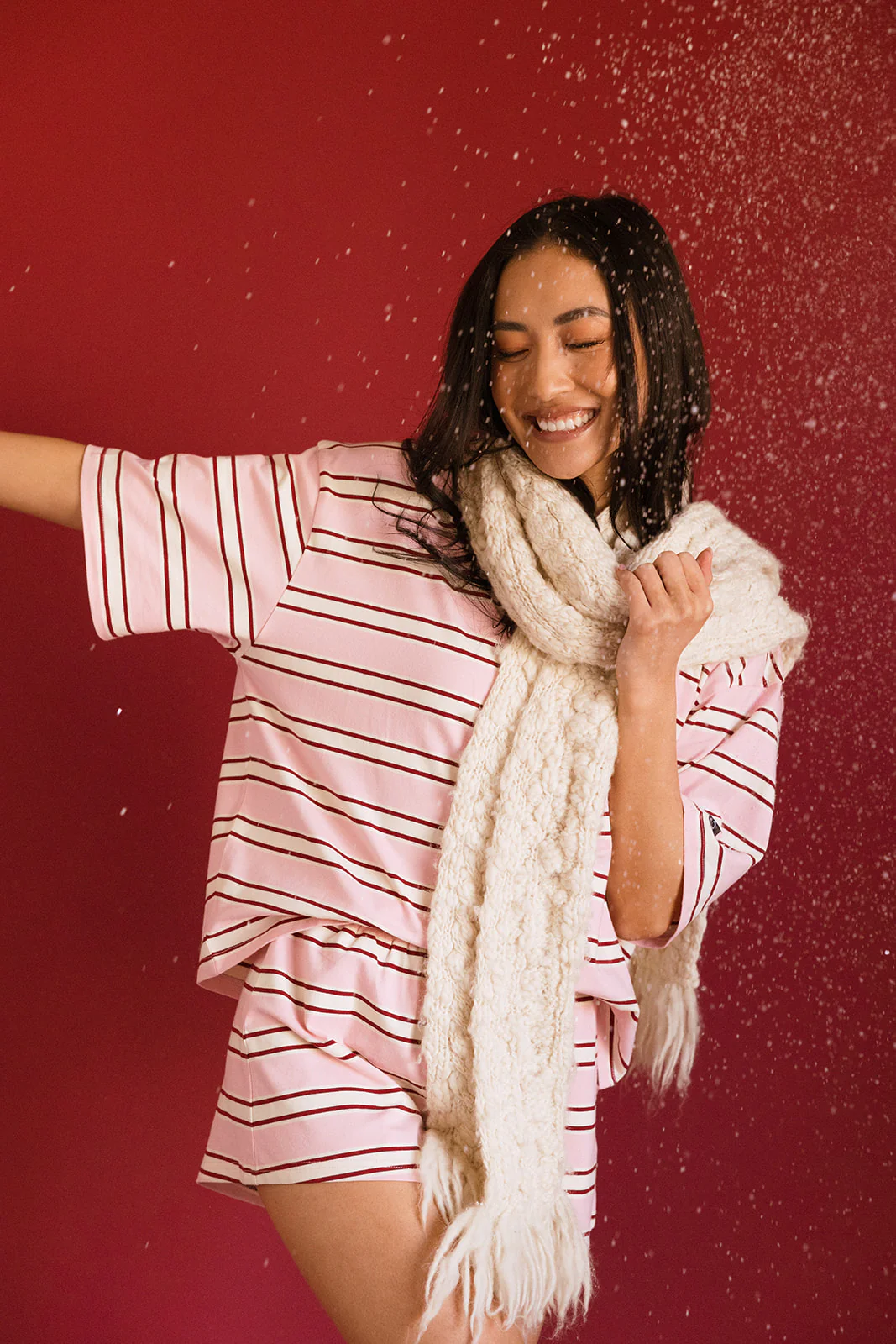 Fancy Button Shorts - Candy Cane Stripes - Image 3