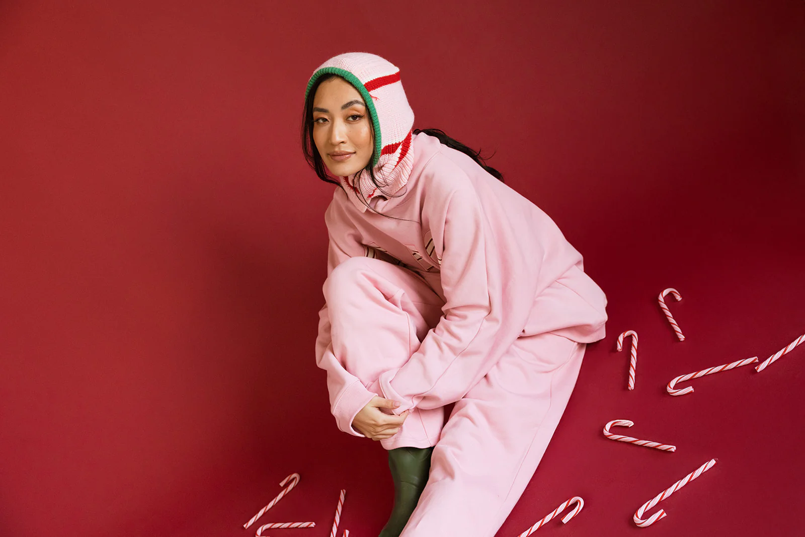 Fancy Fleece Wide Leg Sweatpants - Gumdrop - Image 10
